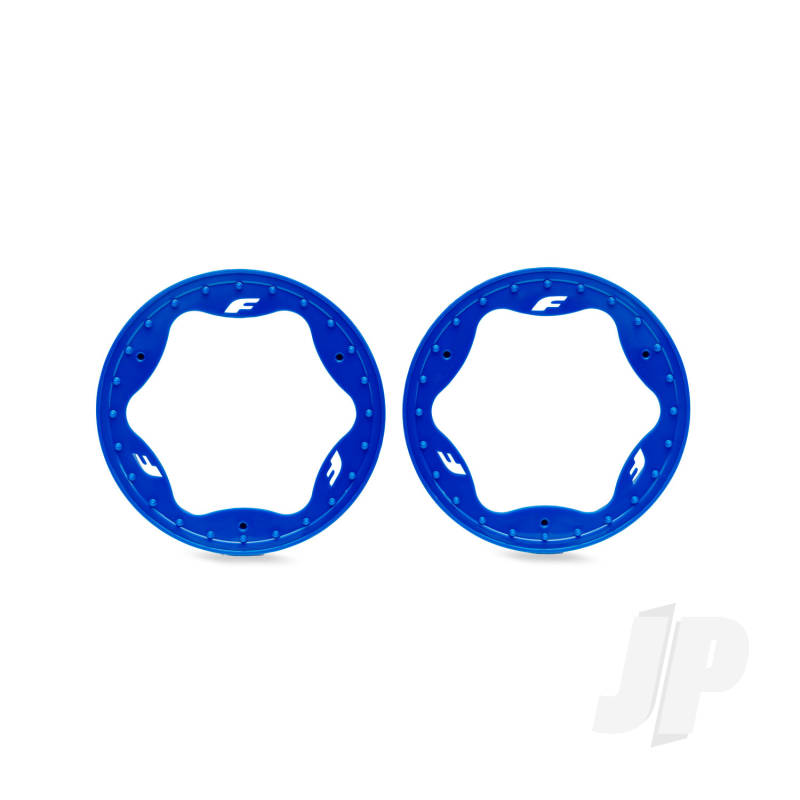 Traxxas Beadlock rings front blue (3.5) (2)