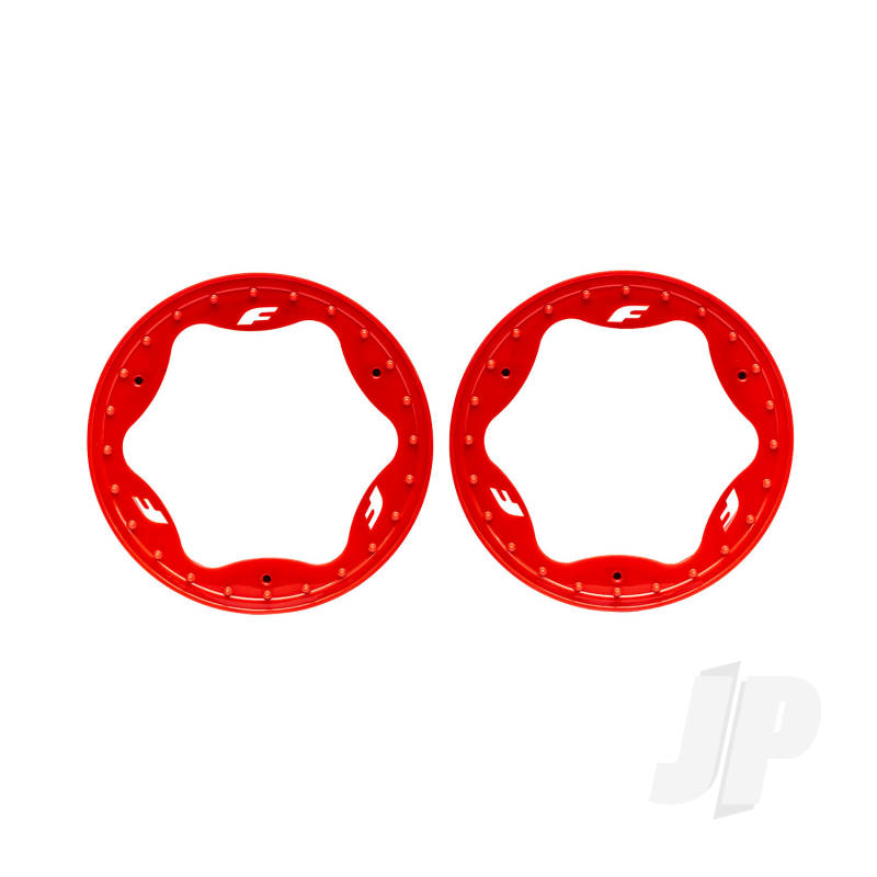 Traxxas Beadlock rings front red (3.5) (2)