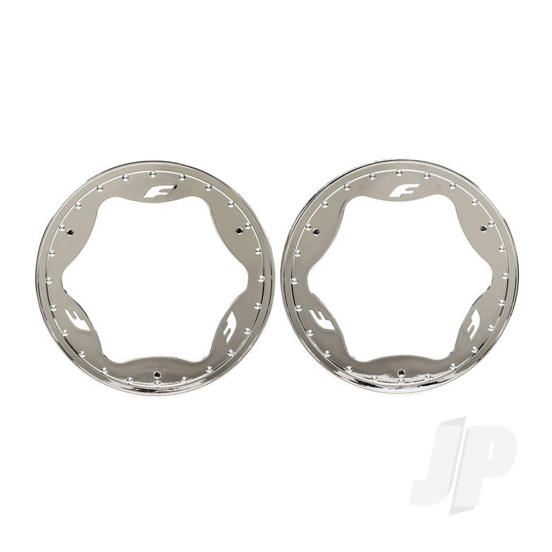 Traxxas Beadlock rings rear chrome (3.9) (2)