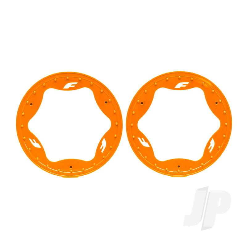 Traxxas Beadlock rings rear orange (3.9) (2)