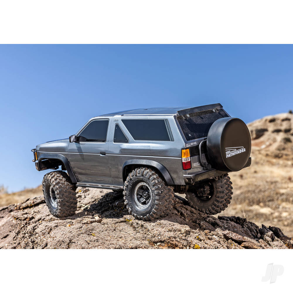 Traxxas TRX-4 1987 Nissan Pathfinder 1:10 4X4 Electric Trail Crawler - Silver (+ TQi 4-ch/XL-5) HV Titan 55/Clipless Body) - PRE ORDER - DUE LATE NOVEMBER