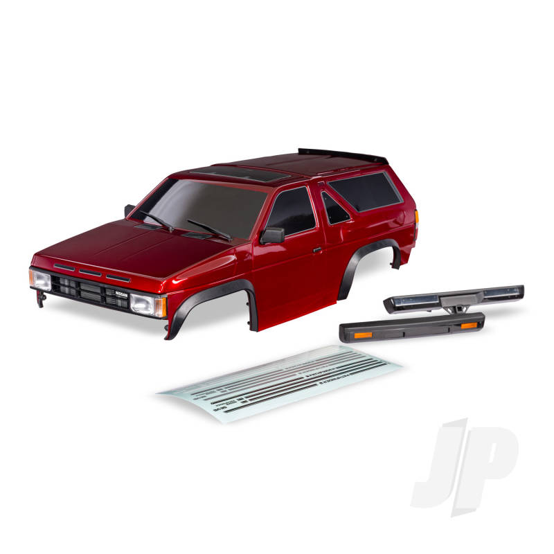 Traxxas Body Nissan Pathfinder (1988) complete red (painted decals applied)