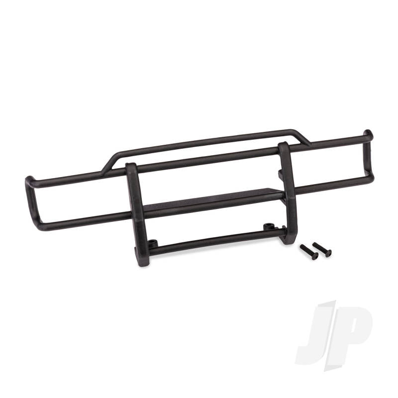 Traxxas Replacement black bumper push bar for TRX-4 Nissan Pathfinder. Includes mounting screws.