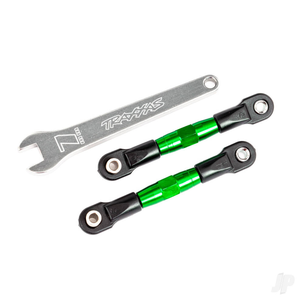 Camber links rear (Tubes green-anodised 7075-T6 aluminium stronger than titanium) (2) (assembled with rod ends and hollow balls)/ aluminium wrench (1) (fits Drag Slash)
