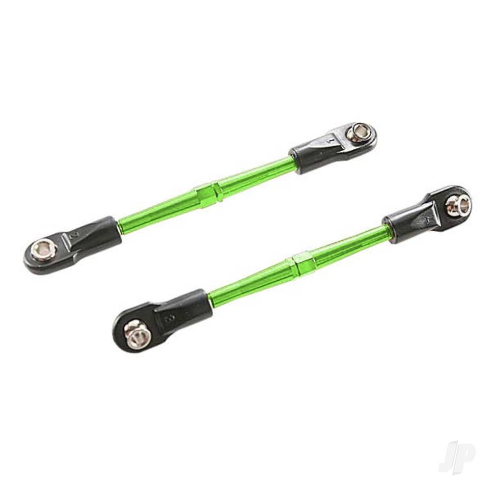 Turnbuckles aluminium (green-anodised) toe links 59mm (2) (assembled w/ rod ends & hollow balls) (requires 5mm aluminium wrench #5477)
