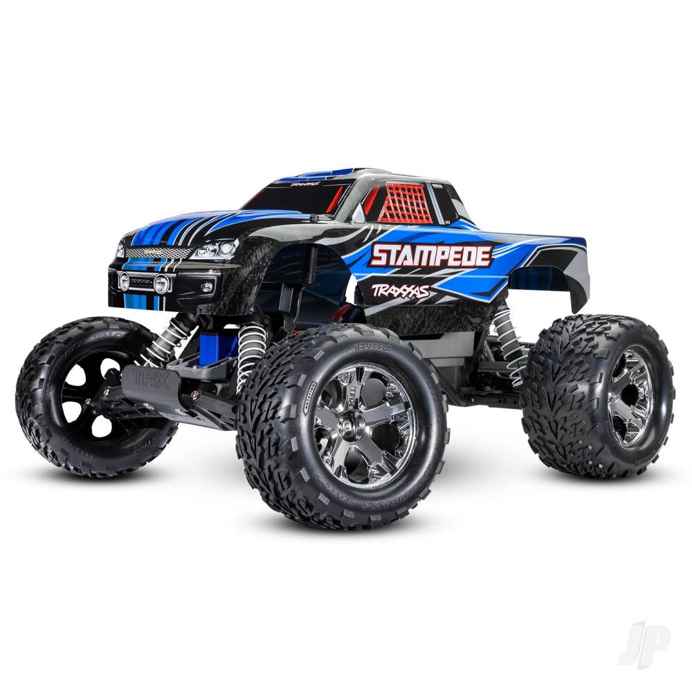 Stampede 1:10 2WD RTR Electric Monster Truck Blue (+ TQ 2-ch Titan 550 XL-5 7-Cell NiMH USB-C charger)