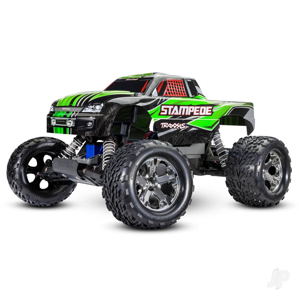 Stampede 1:10 2WD RTR Electric Monster Truck Green (+ TQ 2-ch Titan 550 XL-5 7-Cell NiMH USB-C charger)