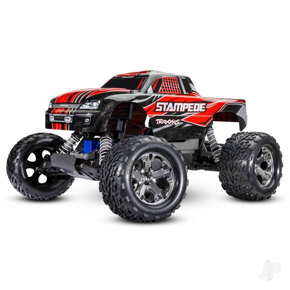 Stampede 1:10 2WD RTR Electric Monster Truck Red (+ TQ 2-ch Titan 550 XL-5 7-Cell NiMH USB-C charger)