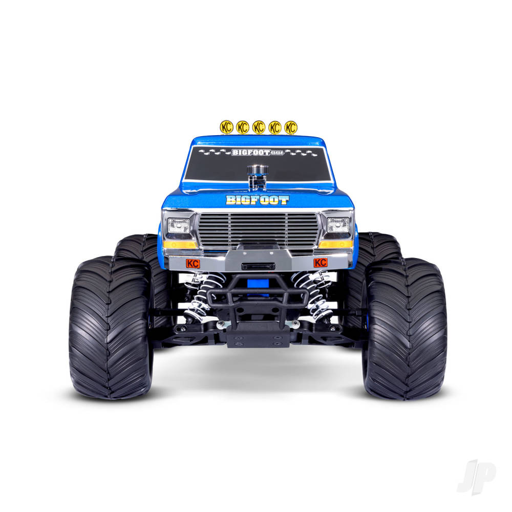 Traxxas Bigfoot HD 1:10 Electric 2WD RTR Monster Truck Blue (+ TQ 2-ch XL-5 Titan 550 7-Cell NiMH 4A USB-C charger)