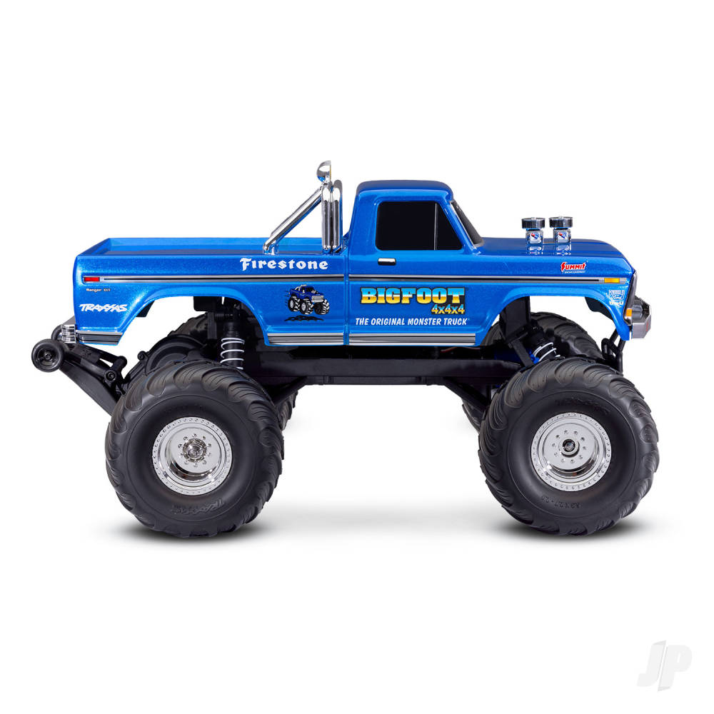 Traxxas Bigfoot HD 1:10 Electric 2WD RTR Monster Truck Blue (+ TQ 2-ch XL-5 Titan 550 7-Cell NiMH 4A USB-C charger)