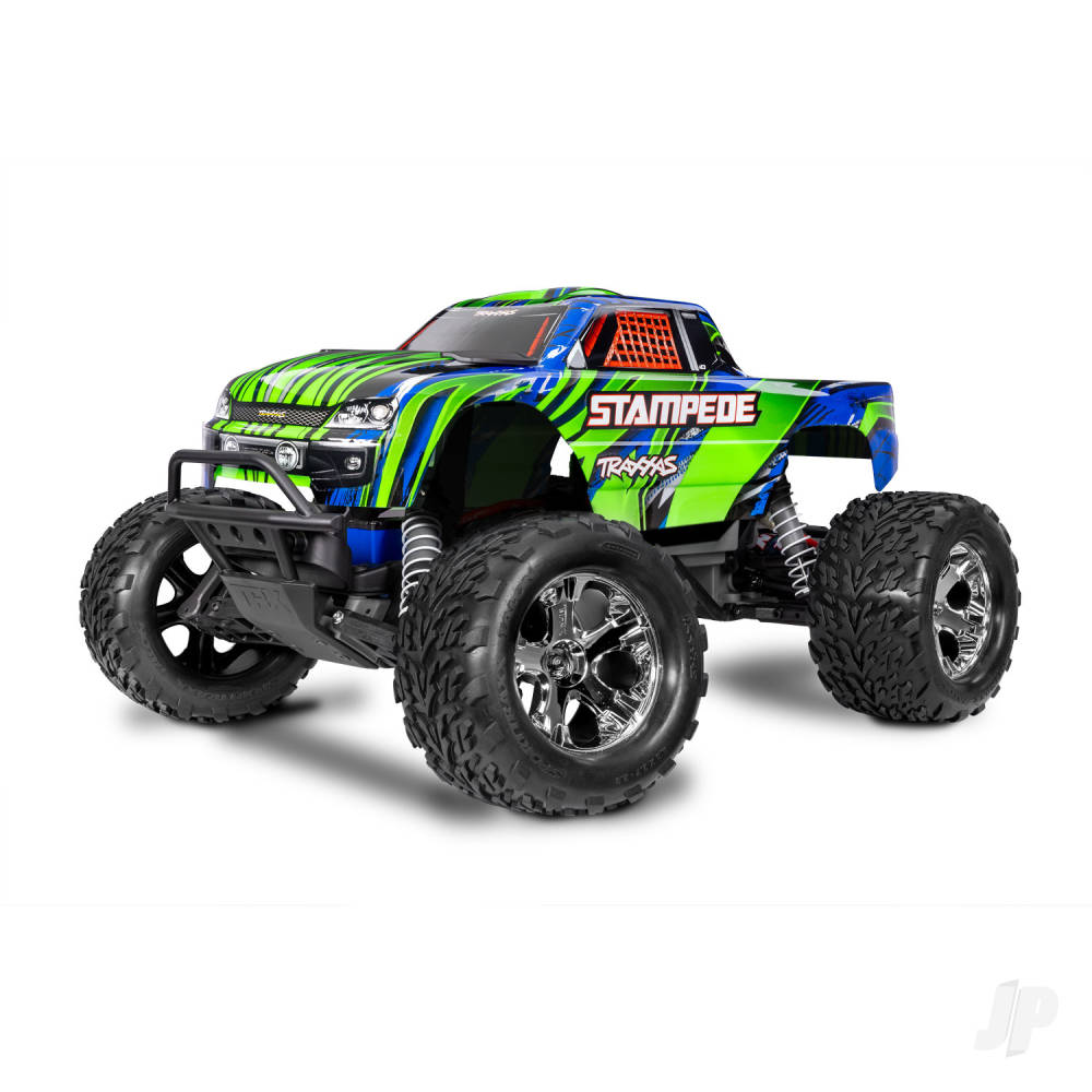 Stampede HD 1:10 Electric 2WD RTR Monster Truck Green (+ TQ 2-ch XL-5 Titan 550 7-Cell NiMH 4A USB-C charger)