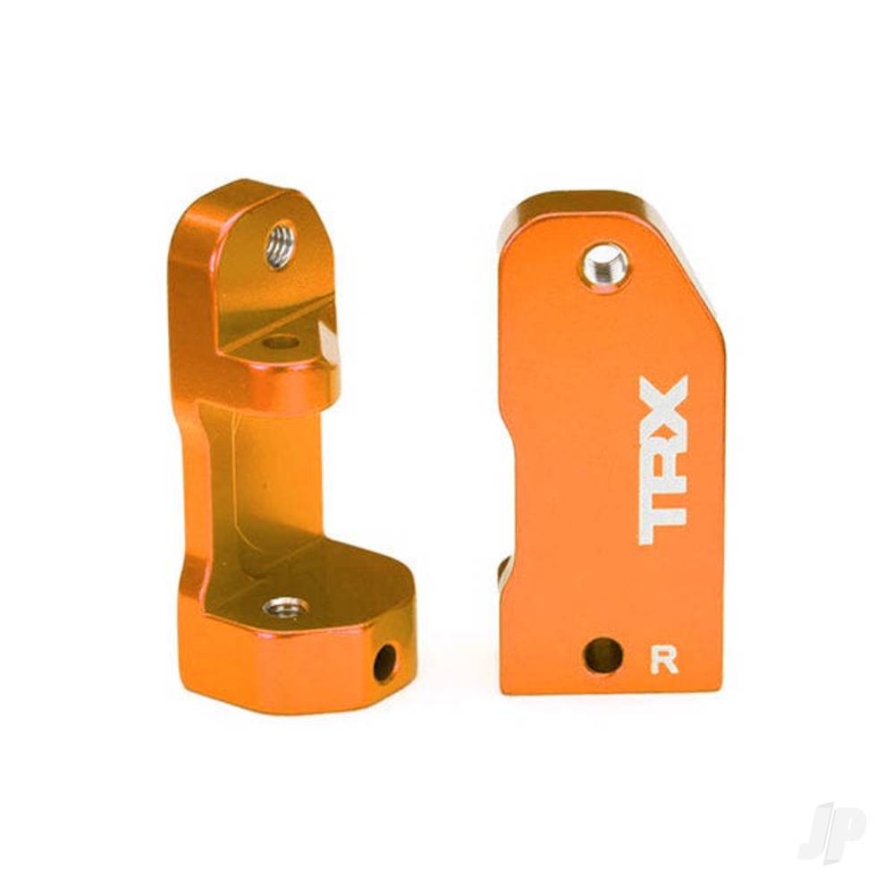 Caster blocks 30-degree orange-anodised 6061-T6 aluminium (left & right)/ suspension screw pin (2)