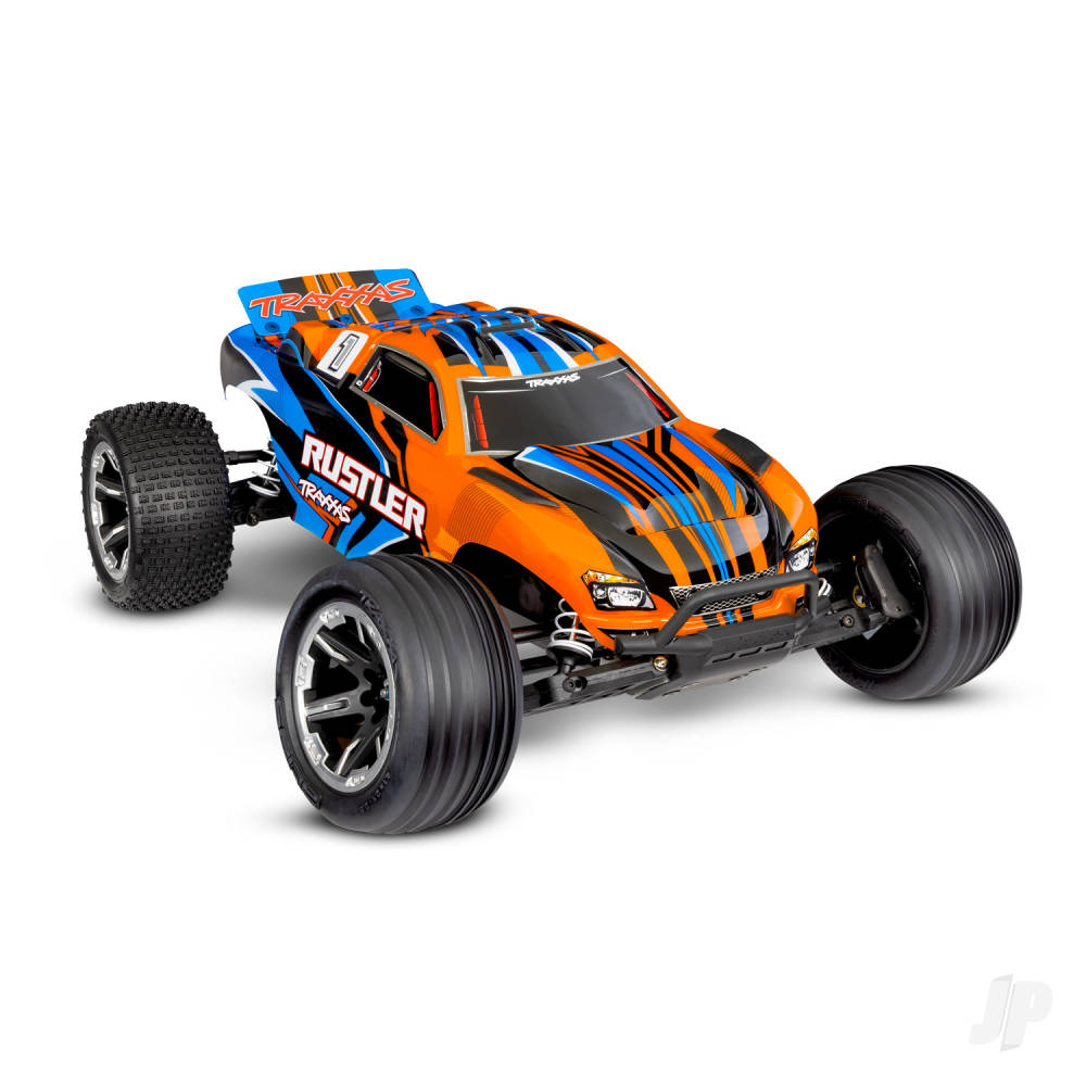 Rustler HD 1:10 Electric 2WD RTR Stadium Truck Orange (+ TQ 2-ch XL-5 Titan 550 7-Cell NiMH 4A USB-C charger)