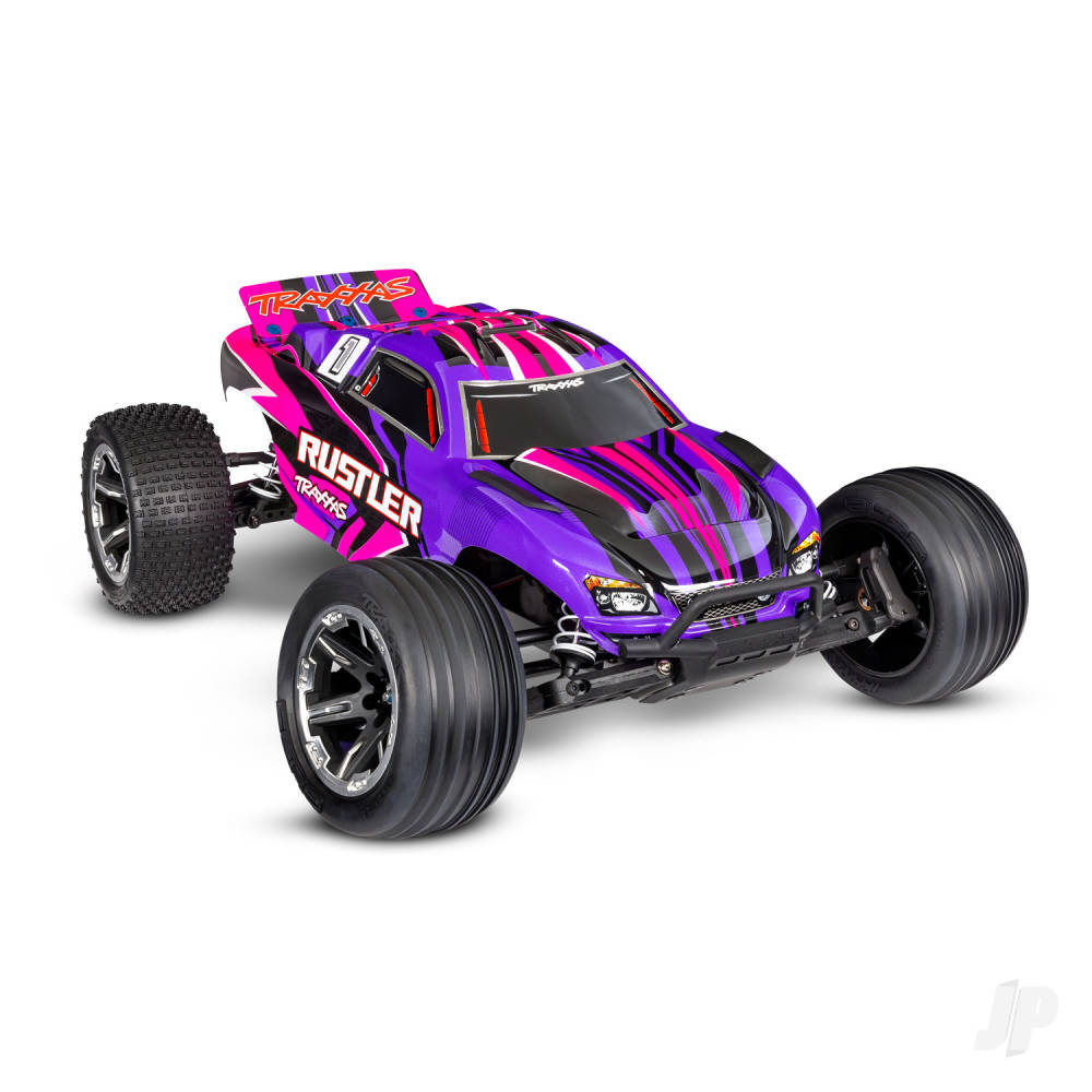 Rustler HD 1:10 Electric 2WD RTR Stadium Truck Pink (+ TQ 2-ch XL-5 Titan 550 7-Cell NiMH 4A USB-C charger)
