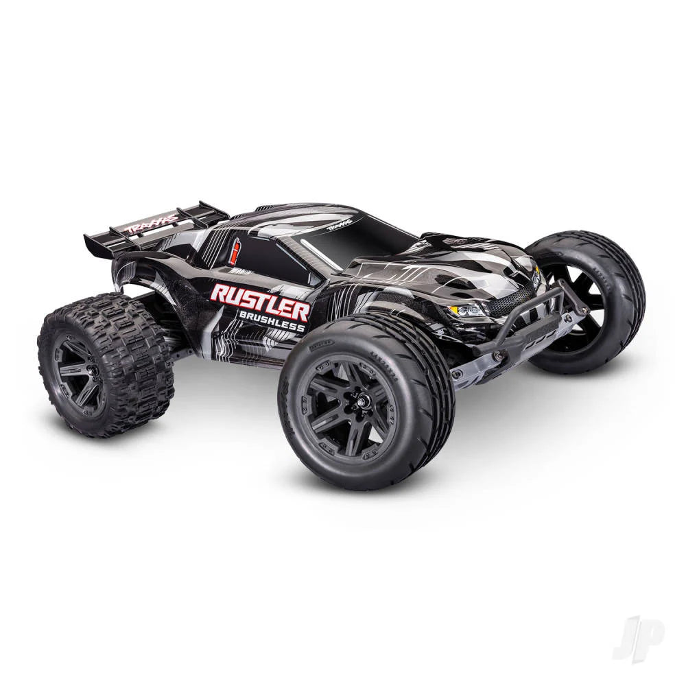 Traxxas Rustler 1:10 2WD RTR Stadium Truck - Black (+ TQi Sport 2-ch - TSM - VX3, Velineon V3200 - Clipless Body) (Copy)