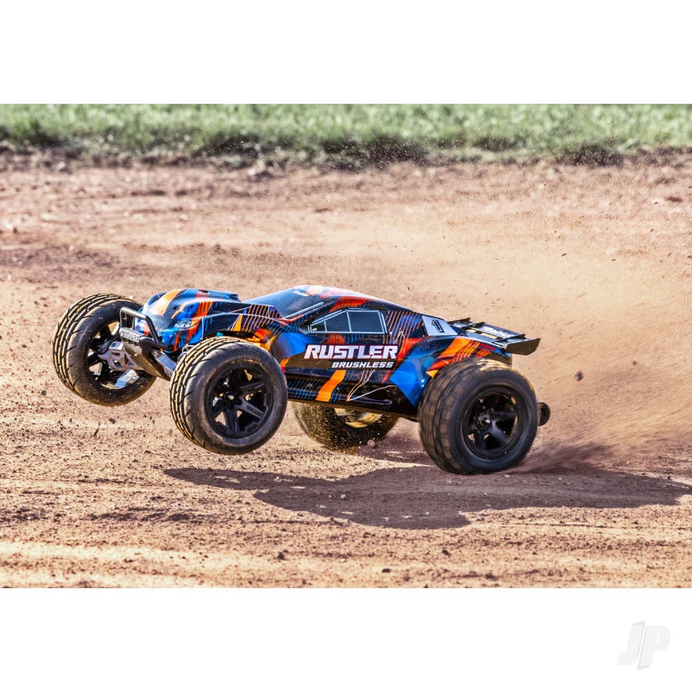 Traxxas Rustler 1:10 2WD RTR Stadium Truck - Orange(+ TQi Sport 2-ch - TSM - VX3, Velineon V3200 - Clipless Body) (Copy)