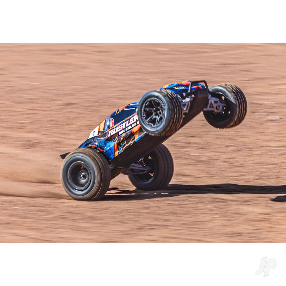 Traxxas Rustler 1:10 2WD RTR Stadium Truck - Orange(+ TQi Sport 2-ch - TSM - VX3, Velineon V3200 - Clipless Body) (Copy)
