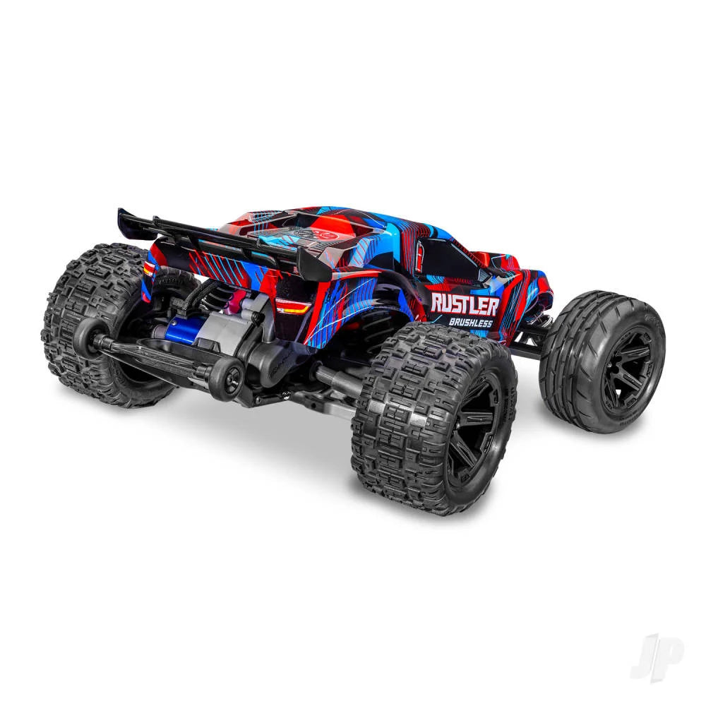 Traxxas Rustler 1:10 2WD RTR Stadium Truck - Red (+ TQi Sport 2-ch - TSM - VX3, Velineon V3200 - Clipless Body)