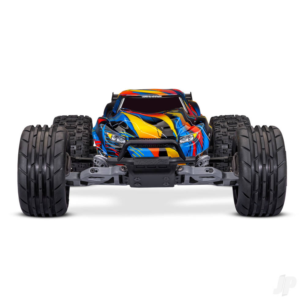 Traxxas Rustler 1:10 2WD RTR Stadium Truck - Yellow (+ TQi Sport 2-ch - TSM - VX3, Velineon V3200 - Clipless Body)