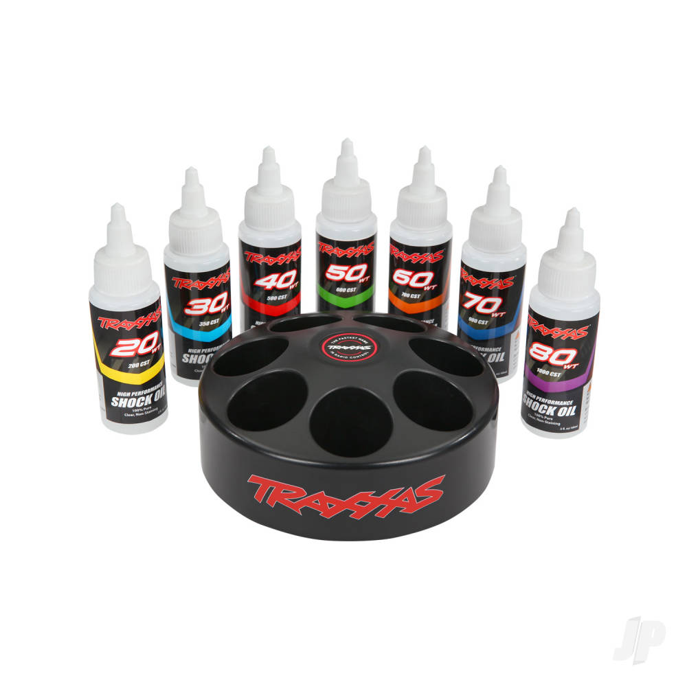 Spinning Carousel Rack (includes 20 wt 30 wt 40 wt 50 wt 60 wt 70 wt & 80 wt premium shock oils)