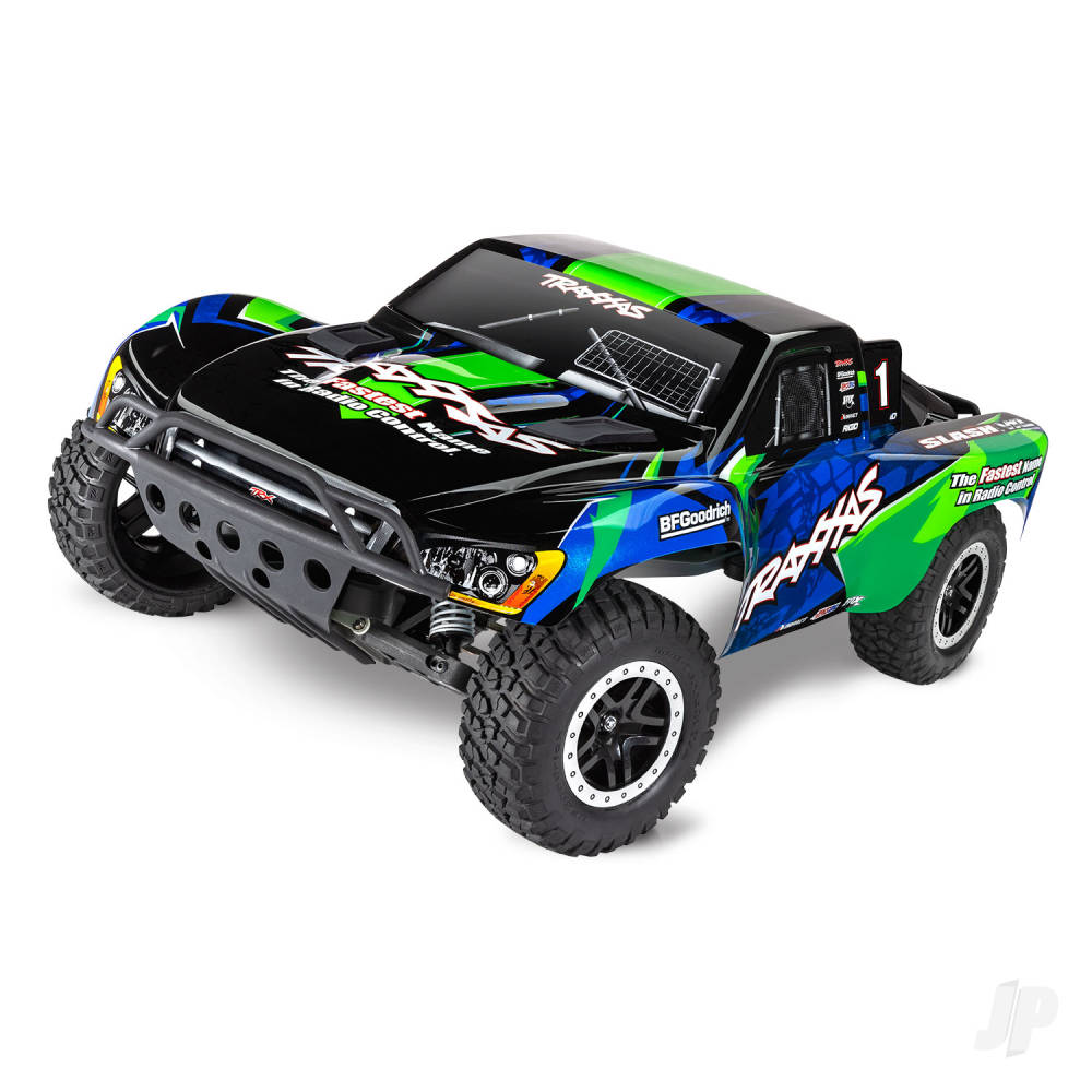 Slash VXL 1:10 2WD RTR Brushless Electric Short Course Truck Green (+TQi 2-ch TSM VXL-3s Velineon 3500 Magnum 272R Clipless Body)