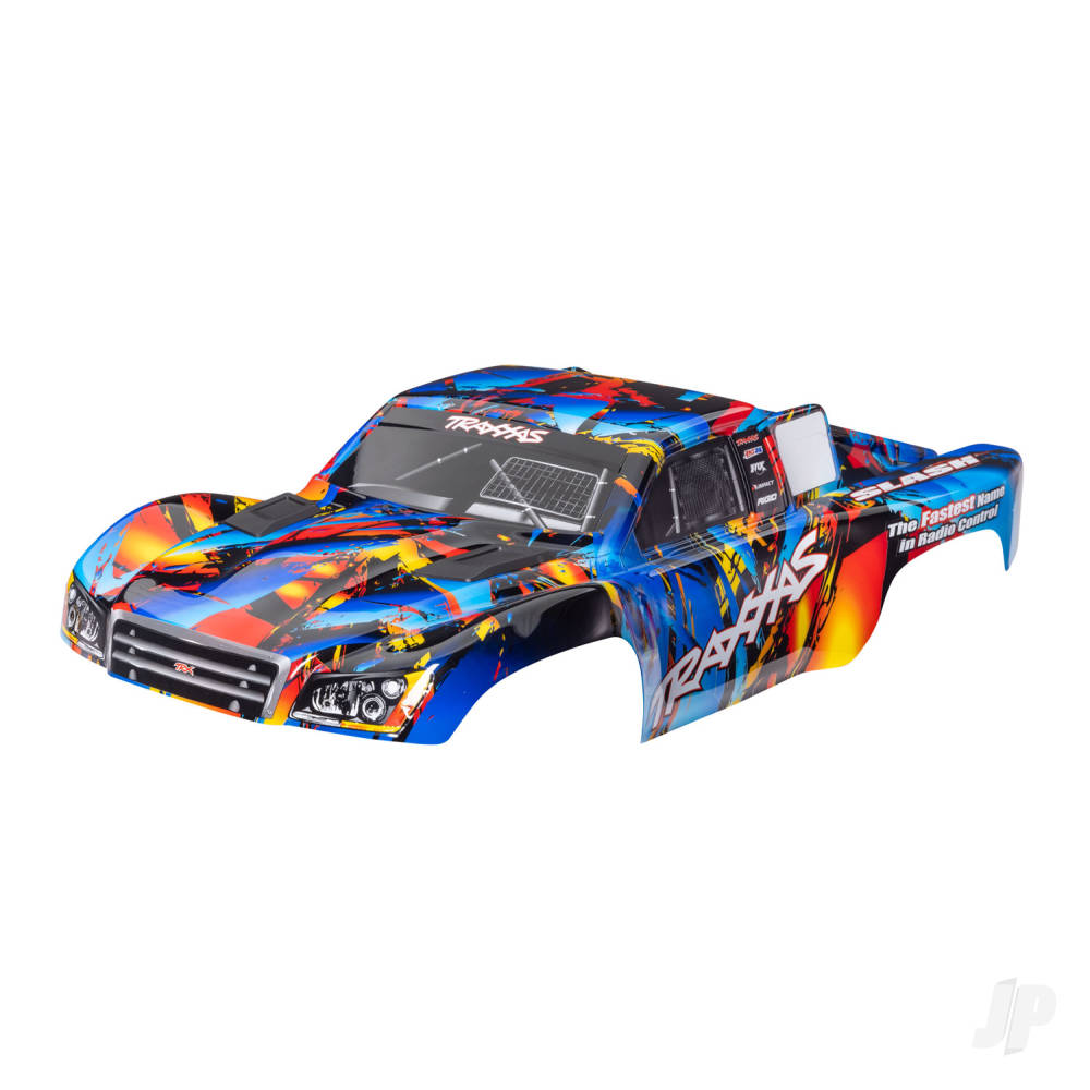 Body Slash 4X4 (also fits Slash VXL & Slash 2WD) Rock n Roll (painted decals applied) (assembled with front & rear latches for clipless mounting)