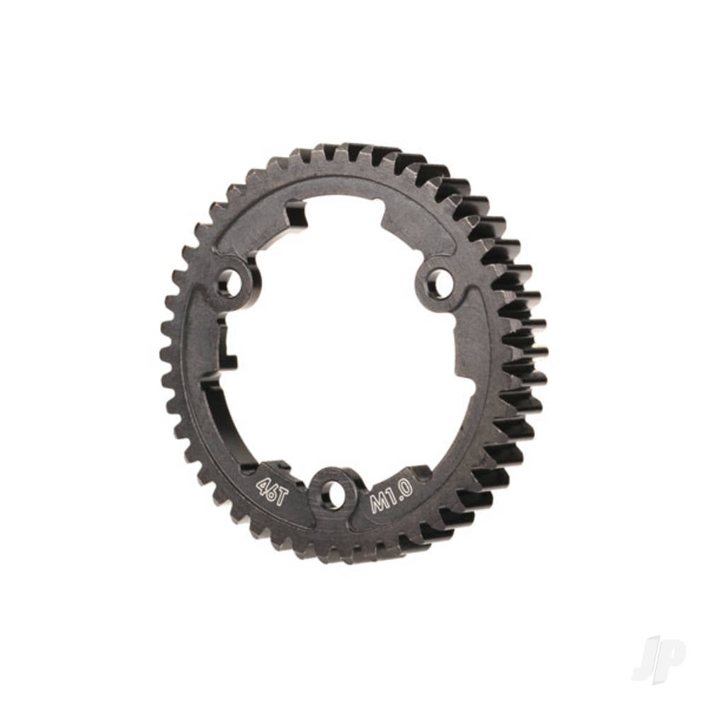 Spur gear 46-tooth steel (wide face 1.0 metric pitch)
