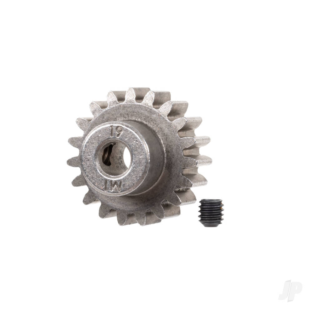 Gear 19-T pinion (1.0 metric pitch) (fits 5mm shaft)/ set screw (for use only with steel spur gears)
