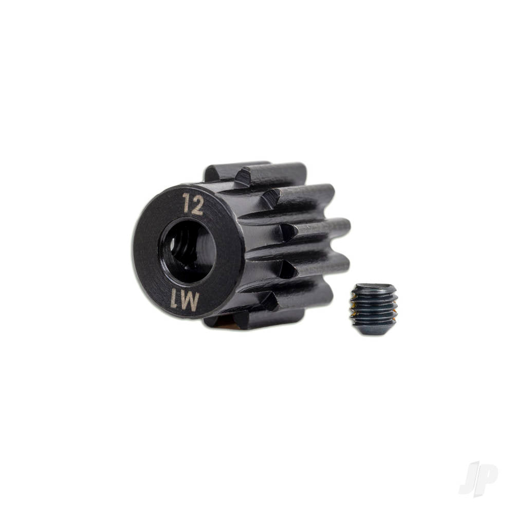 Gear 12-T pinion (1.0 metric pitch) (fits 5mm shaft) / set screw