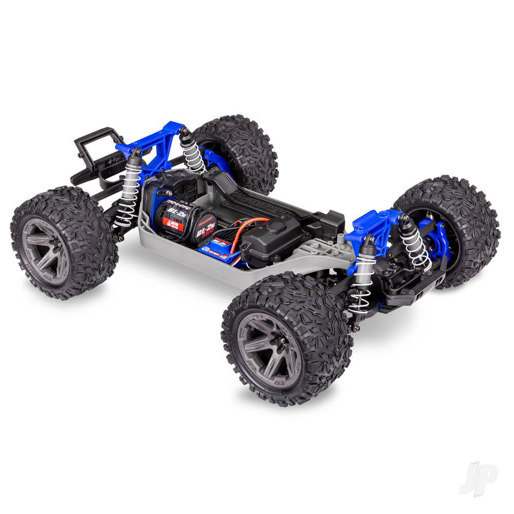 Traxxas 1/10 Rustler 4X4 BL-2S - 4WD RTR Brushless Electric Stadium Truck - Blue (+ TQ 2-ch/BL-2s/3300kV) Ex Demo Model - As New