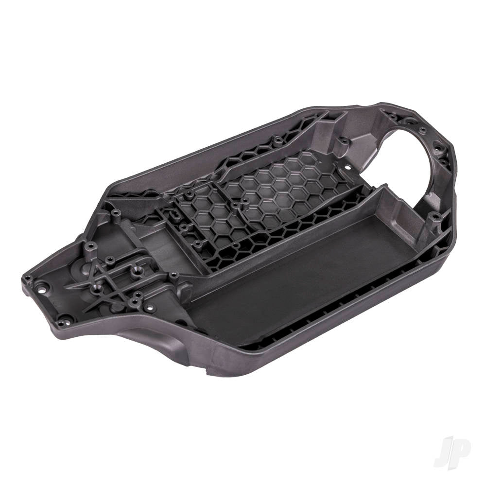 Chassis charcoal gray (162mm long battery compartment) (fits flat style battery packs) (use only with #7430R front bulkhead & #6726X battery hold-down)