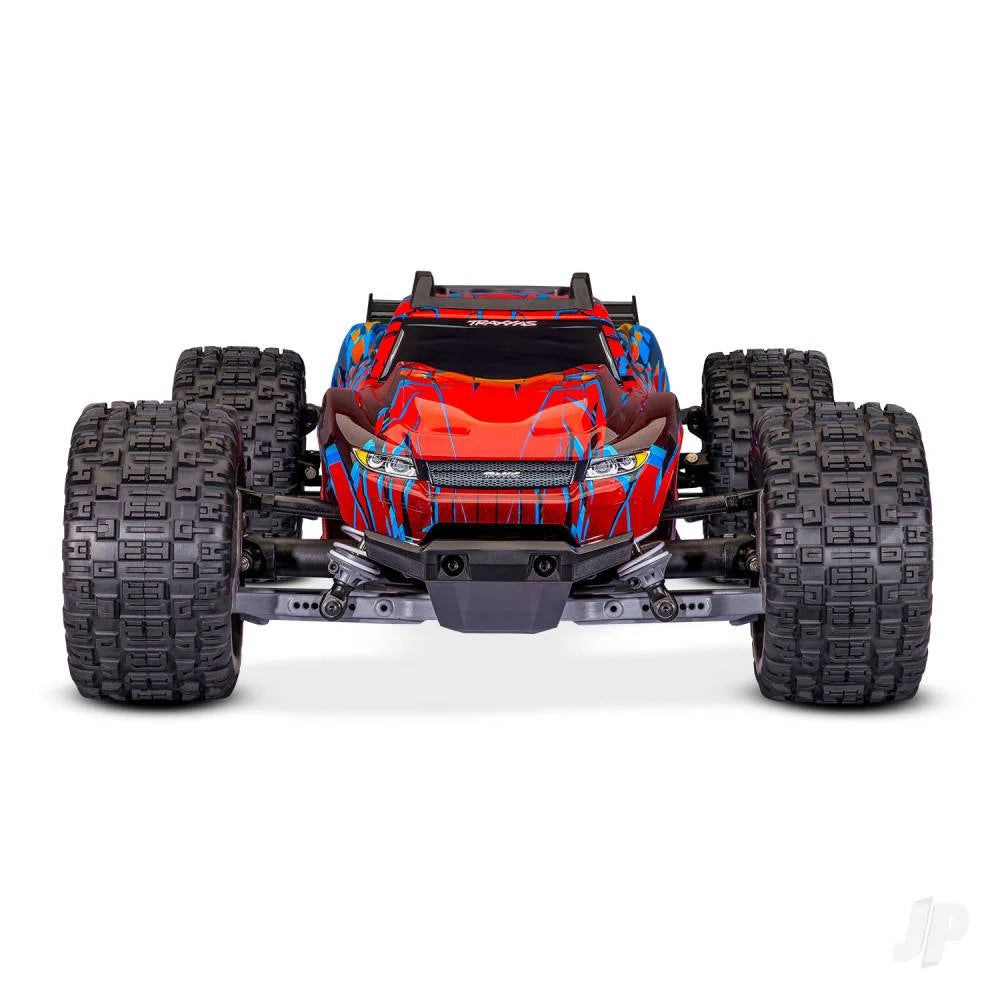 Traxxas Rustler 1:10 4WD RTR Stadium Truck, -Red (+ TQi Sport 2-ch - TSM - VX3 - Velineon V3200 - Clipless Body)
