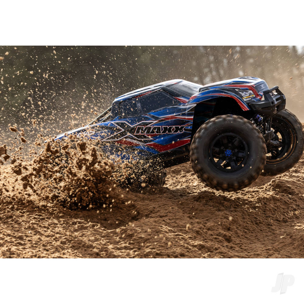 Traxxas X-Maxx Belted 1:6 8S 4WD Electric Monster Truck -Blue(+ TQi 2-ch/VXL-8s/Velineon 1200XL/TSM Belted Tyres)