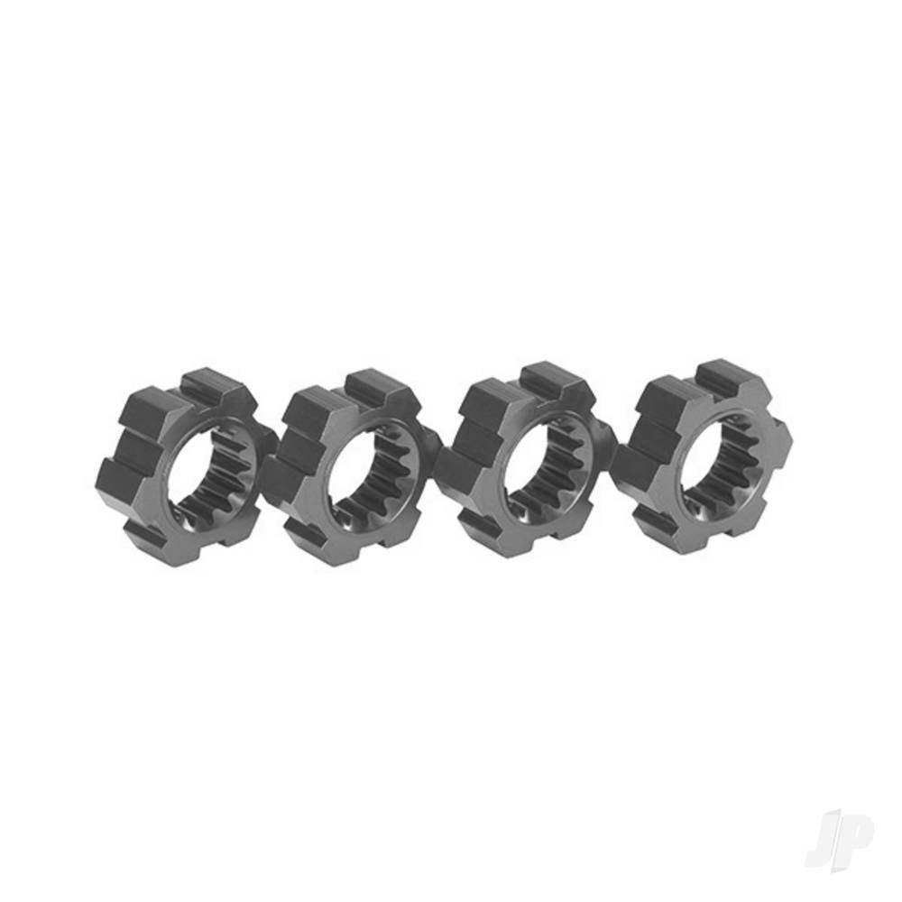 Wheel hubs hex aluminium (gray-anodised) (4)