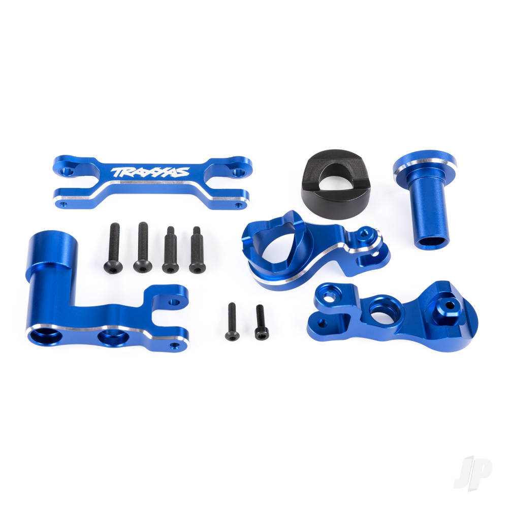 Steering bellcranks (left & right)/ drag link (6061-T6 aluminium blue-anodised) (fits XRT)