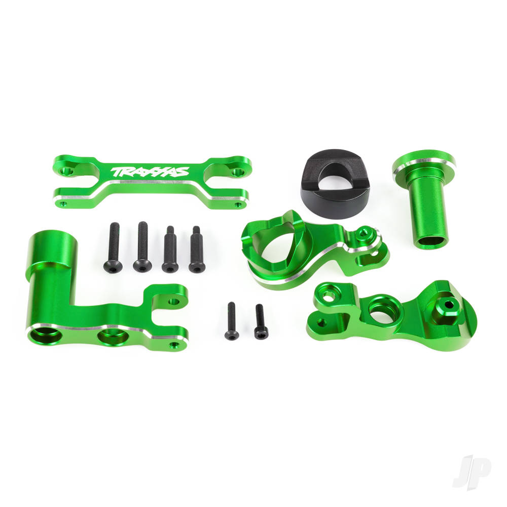 Steering bellcranks (left & right)/ drag link (6061-T6 aluminium green-anodised) (fits XRT)