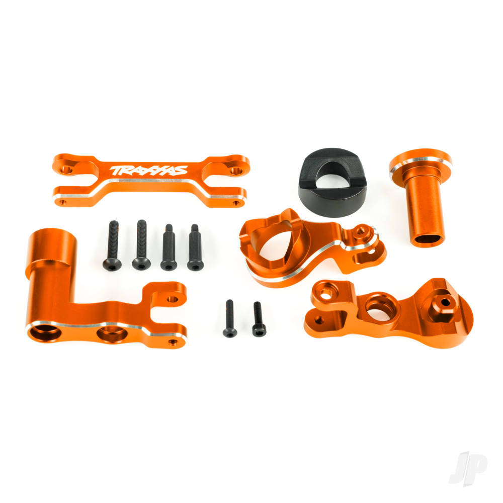Steering bellcranks (left & right)/ drag link (6061-T6 aluminium orange-anodised) (fits XRT)