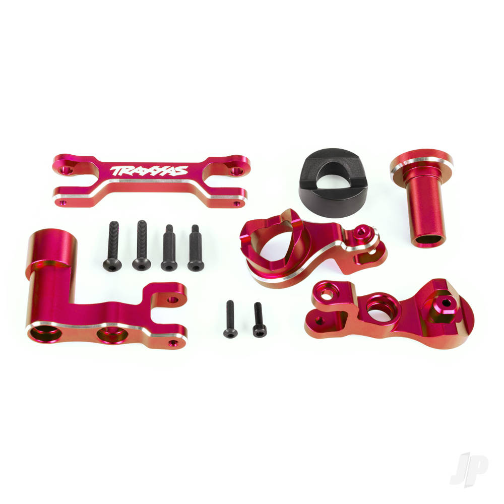 Steering bellcranks (left & right)/ drag link (6061-T6 aluminium red-anodised) (fits XRT)