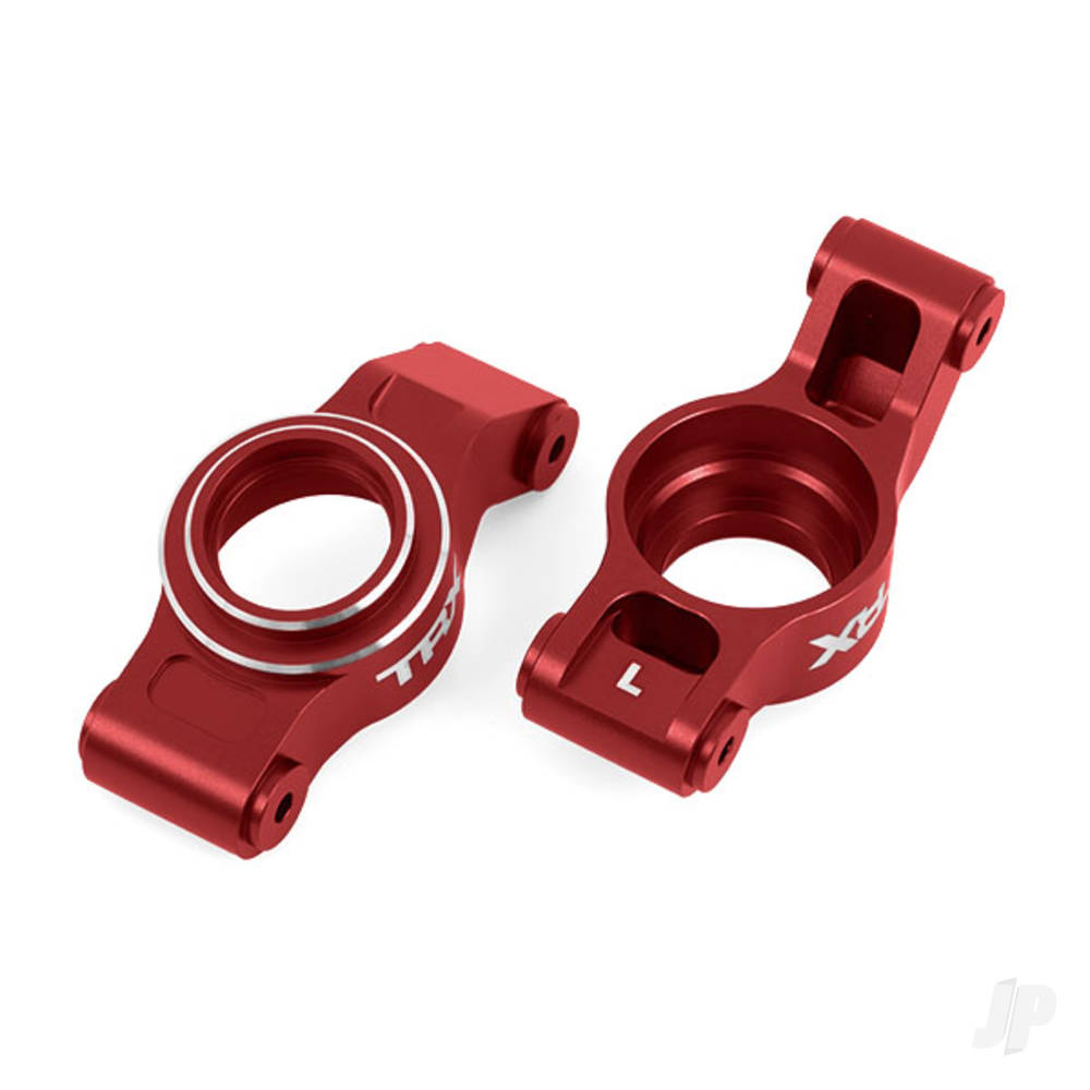 Carriers stub axle (red-anodised 6061-T6 aluminium) (left & right)