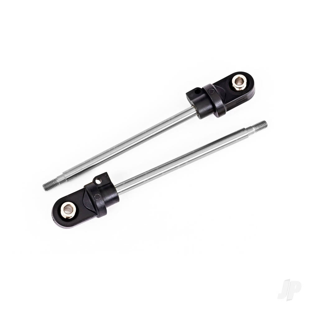 Shock shaft 92mm (GTX) (steel chrome finish) (2) (assembled with rod ends & hollow balls)