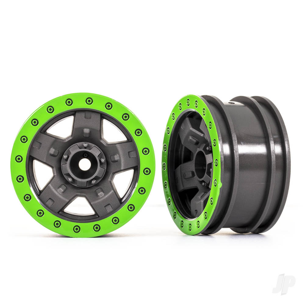 Wheels TRX-4 Sport 2.2 (gray green beadlock style) (2)