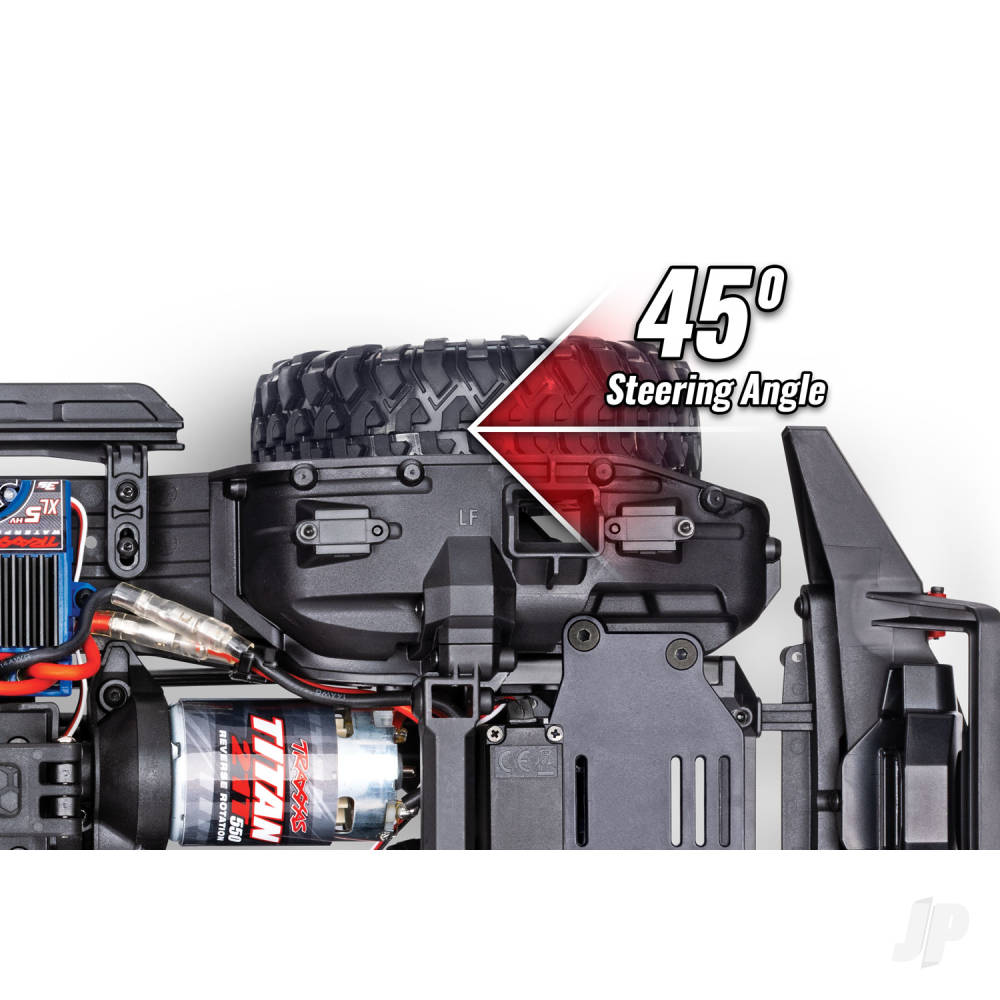 Traxxas TRX-4 Sport 1:10 4X4 Electric All-Terrain Crawler Truck Grey (+ TQ 2-ch XL-5 HV Titan 550 Clipless Body)