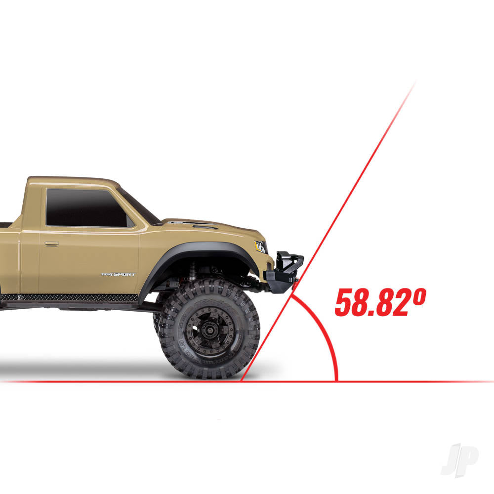 Traxxas TRX-4 Sport 1:10 4X4 Electric All-Terrain Crawler Truck Grey (+ TQ 2-ch XL-5 HV Titan 550 Clipless Body)