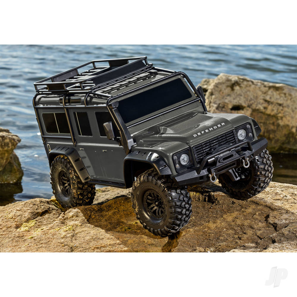Traxxas TRX-4 Crawler Land Rover Defender 1.10 Siver  (+ TQi 4-ch-XL-5 HV-Titan 550- Clipless Body)