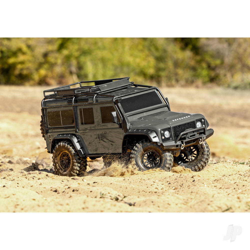 Traxxas TRX-4 Crawler Land Rover Defender 1.10 Siver  (+ TQi 4-ch-XL-5 HV-Titan 550- Clipless Body)