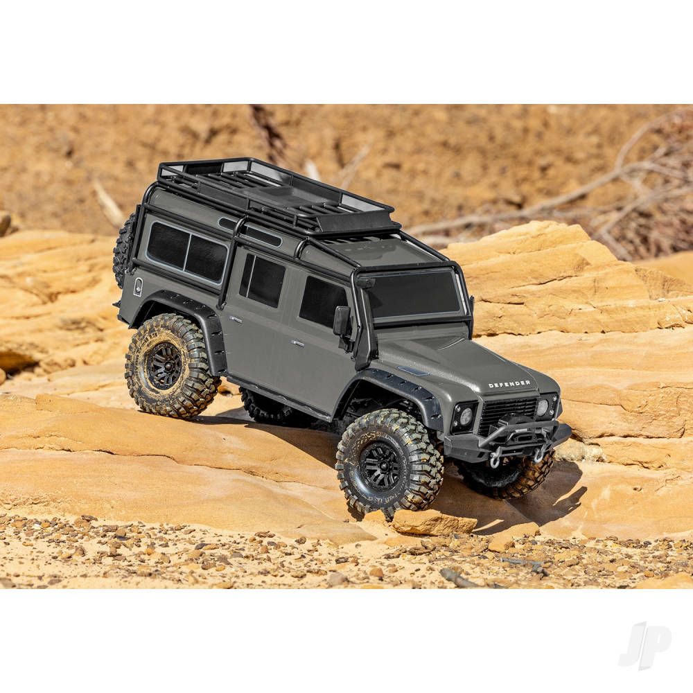 Traxxas TRX-4 Crawler Land Rover Defender 1.10 Siver  (+ TQi 4-ch-XL-5 HV-Titan 550- Clipless Body)