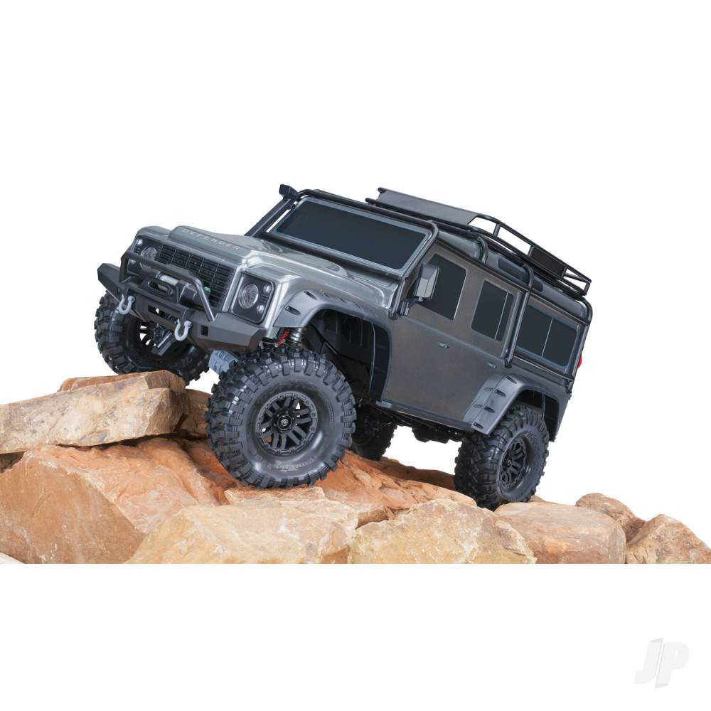 Traxxas TRX-4 Crawler Land Rover Defender 1.10 Siver  (+ TQi 4-ch-XL-5 HV-Titan 550- Clipless Body)