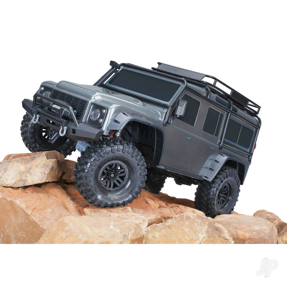 Traxxas TRX-4 Crawler Land Rover Defender 1.10 Siver  (+ TQi 4-ch-XL-5 HV-Titan 550- Clipless Body)
