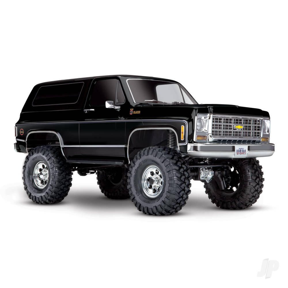 TRX-4 1979 Chevy Blazer 1:10 4X4 Electric All-Terrain Crawler Black (+ TQ 2-ch XL-5 HV Titan 550 Clipless Body)