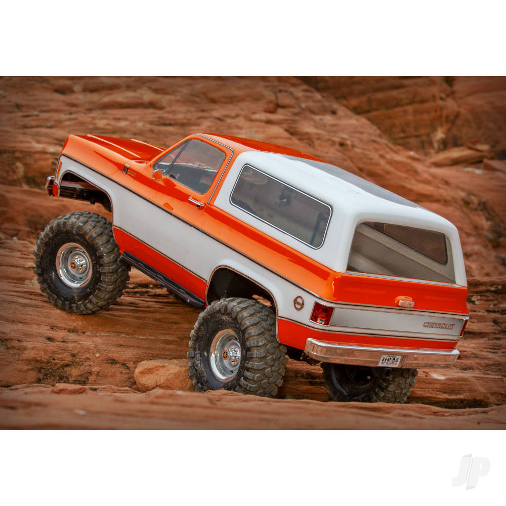 TRX-4 1979 Chevy Blazer 1:10 4X4 Electric All-Terrain Crawler Orange (+ TQ 2-ch XL-5 HV Titan 550 Clipless Body)